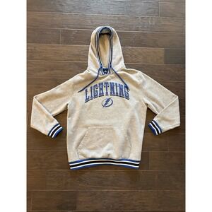 NHL Tampa Bay Lightning Hoodie Pullover Blue & White Size Large EUC